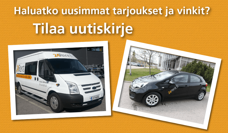 Uutiskirje autovuokraamo alennus tarjous vinkit