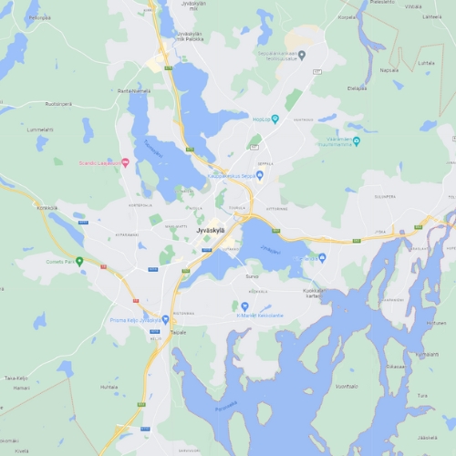 Pakettiautojen sijainnit Jyväskylässä - 24Rent