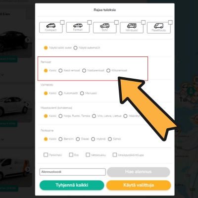 Saavu yhteiskäyttöautolle ajoissa - 24Rent