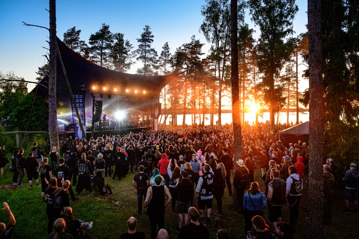 Heavy metal festival Nummirock during the midsummer. 