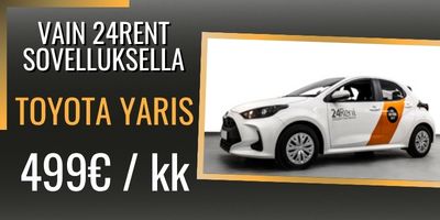 Toyota Yaris tarjous 499€ kk 24Rent Toyota Yaris tarjous 499€ kk 24Rent